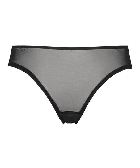 Slip br&eacute;silien taille haute Kimberley, Noir