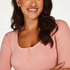 Top de pyjama Rib, Rose
