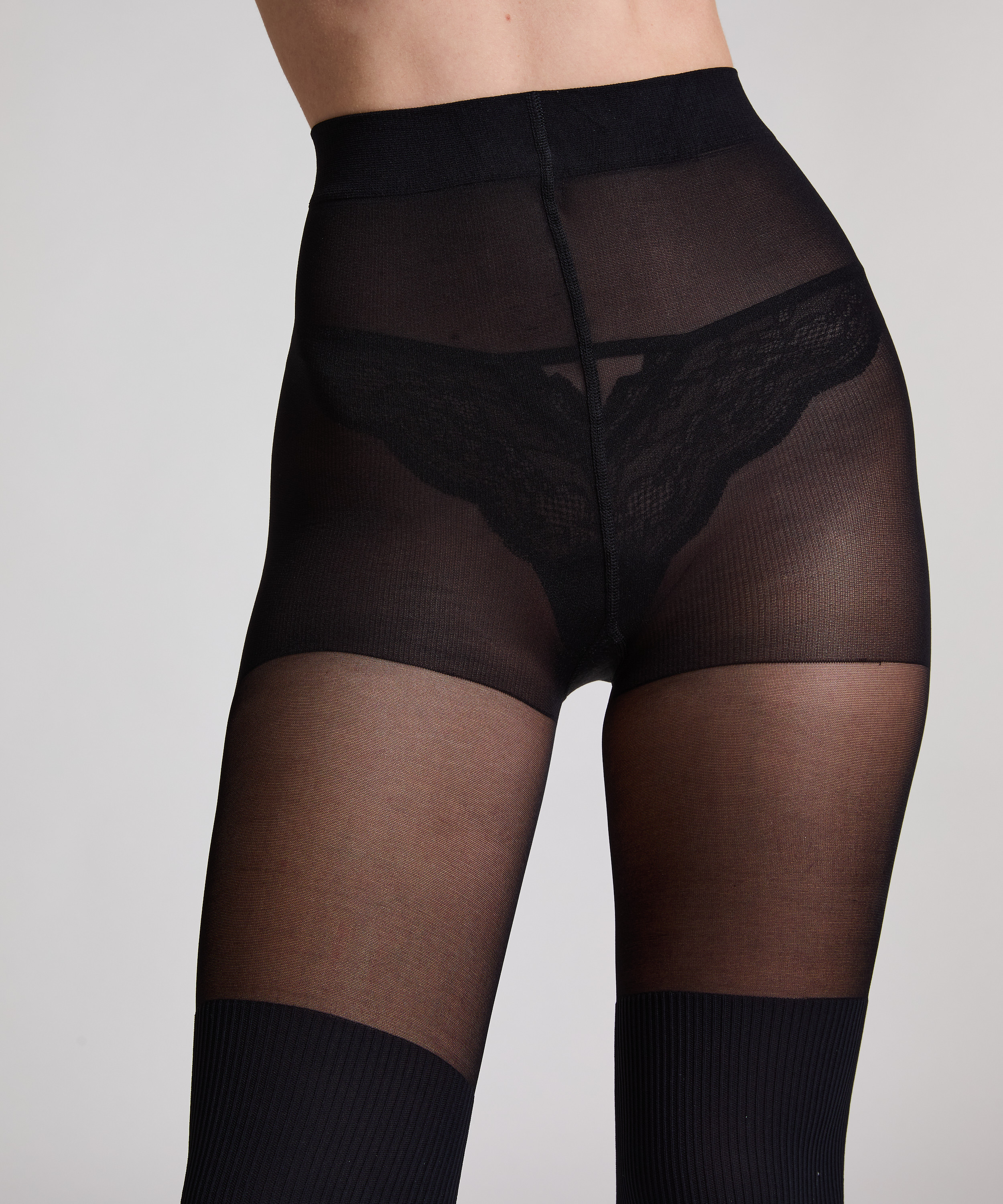 Collant 50 deniers Overknee sock, Noir, main