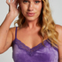 Cami Top Velours Lace, Lila