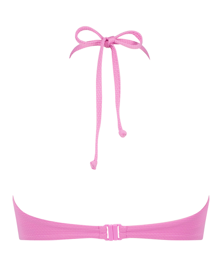 Haut de bikini bandeau Scallop, Rose