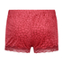 Short velours dentelle, Rouge