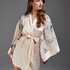 Kimono satin Lotus, Rose