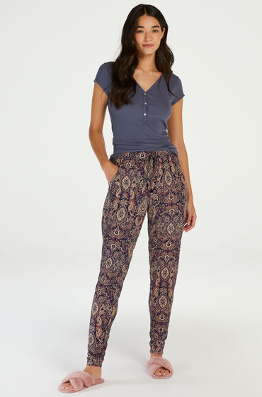 Hunkemöller Pantalon de pyjama Multi Paisley Bleu