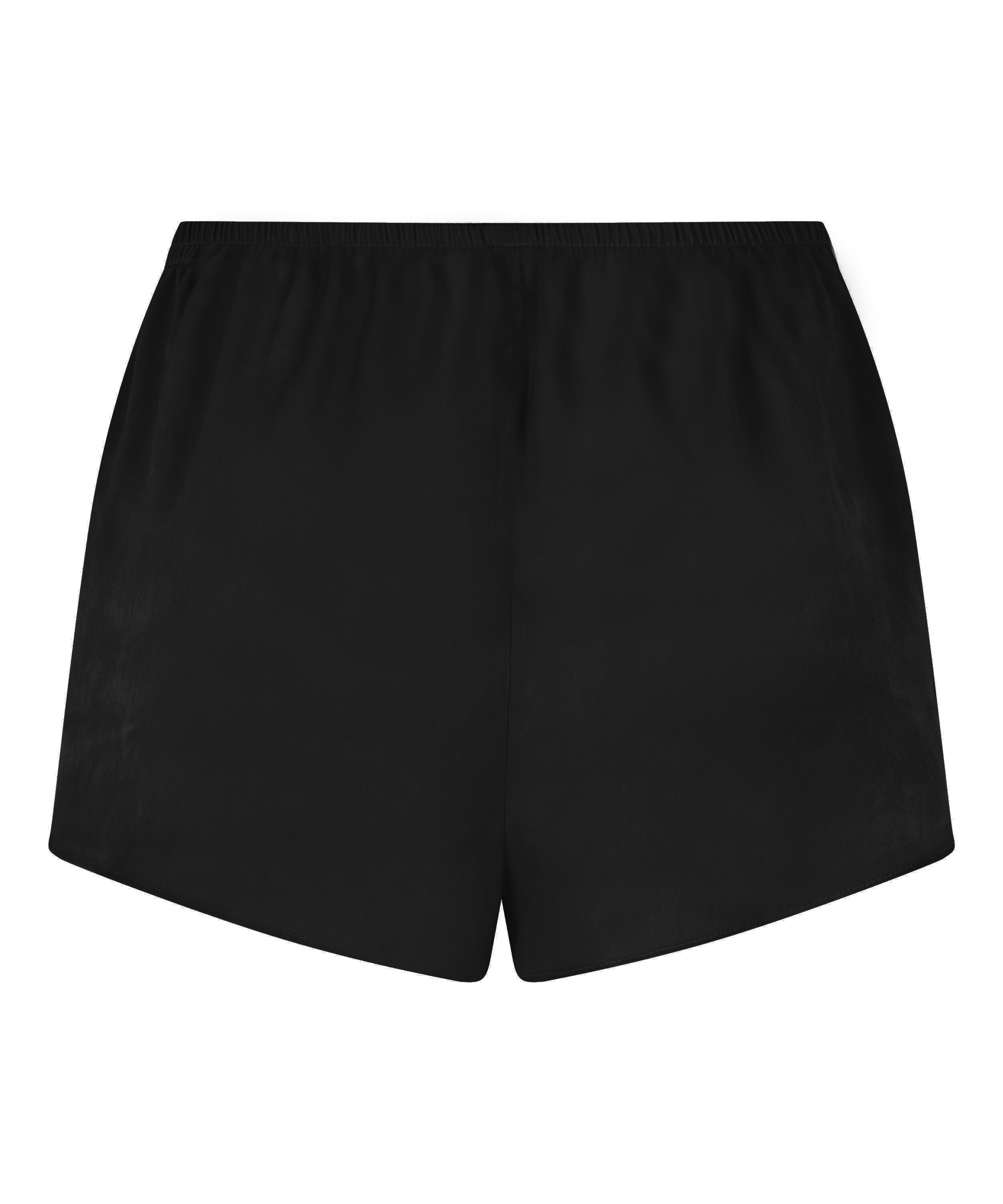 Satin-Shorts Minimal, Schwarz