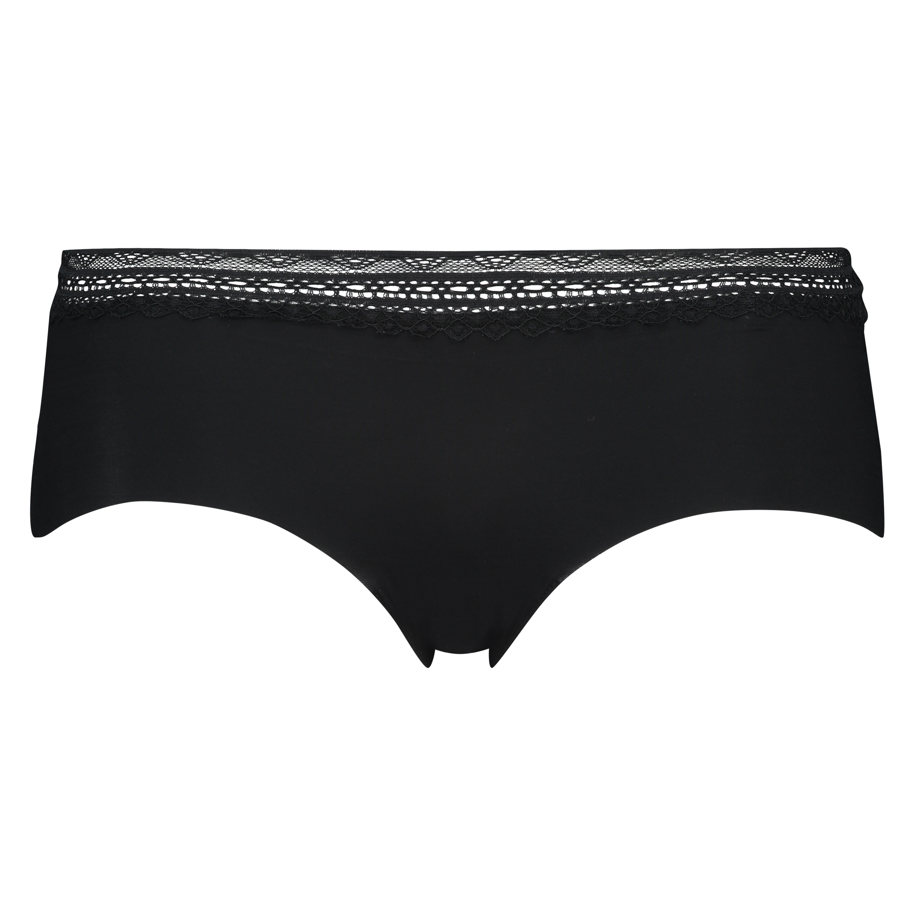 Invisible Shorts, lace waistband, Schwarz, main
