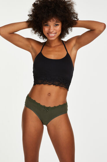 Hunkemöller Slip brésilien coton Vert