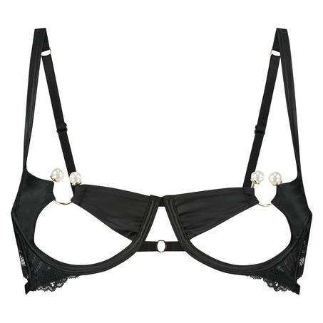 Unwattierter B&uuml;gel-BH Angelica, Schwarz