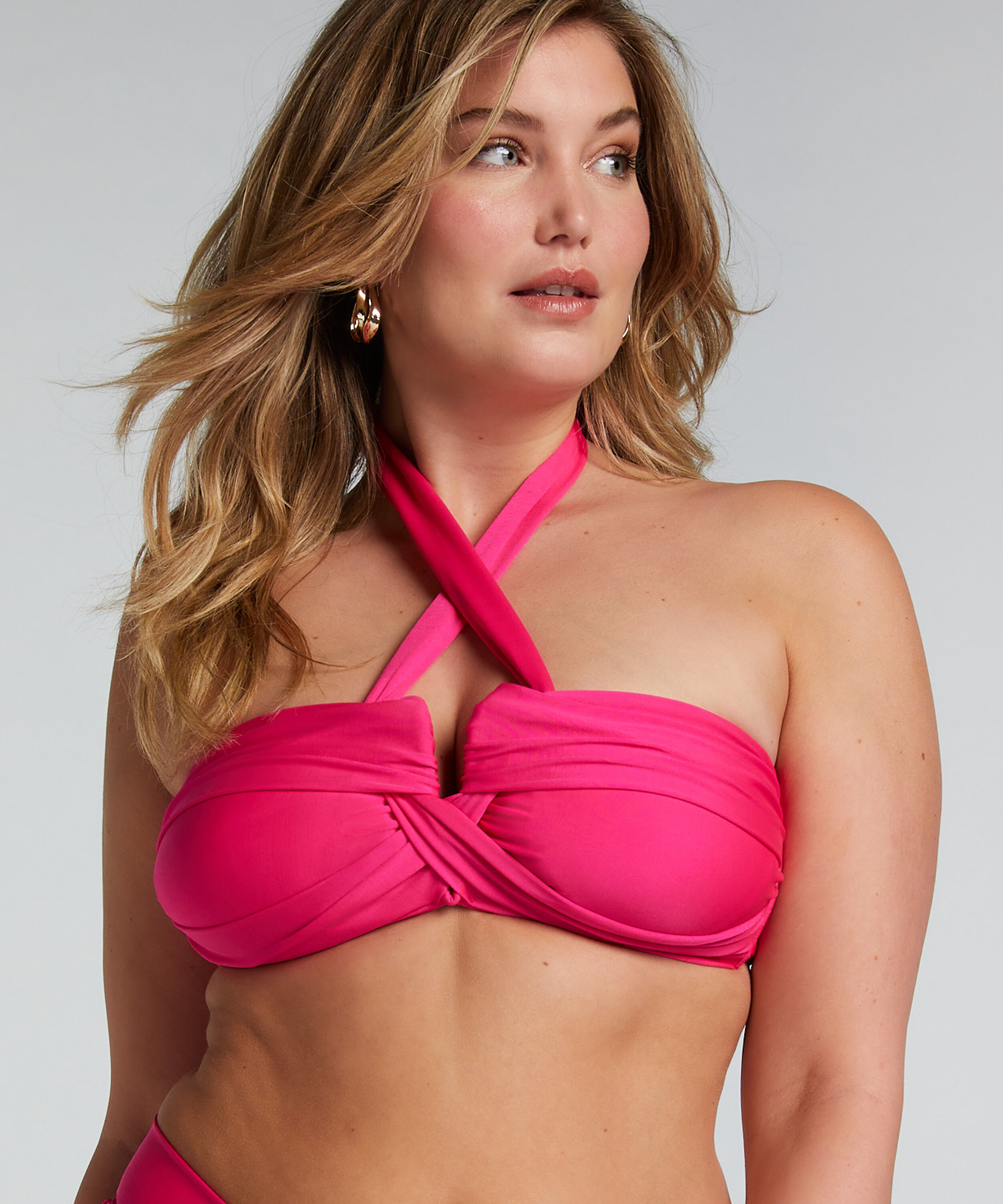 Haut de bikini court Naples, Rose