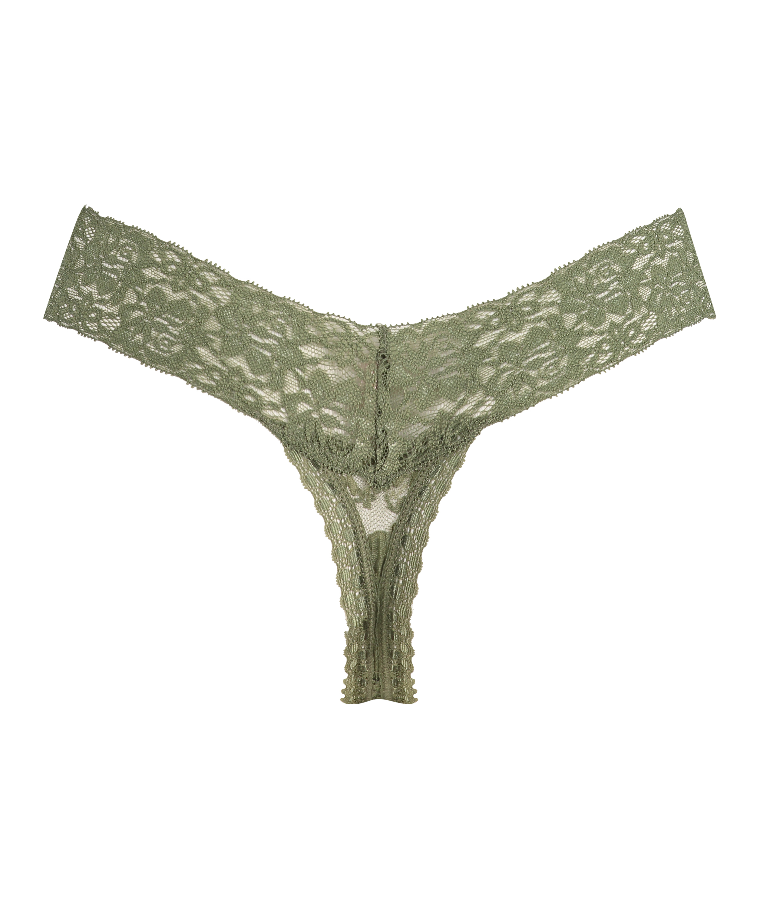 String en V taille extra basse, Vert, main