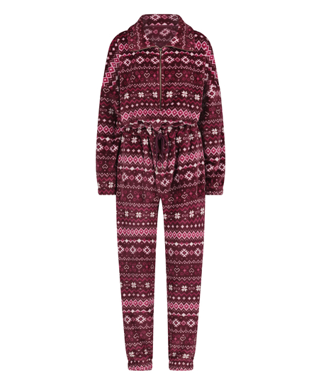 Onesie aus Fleece, Rot