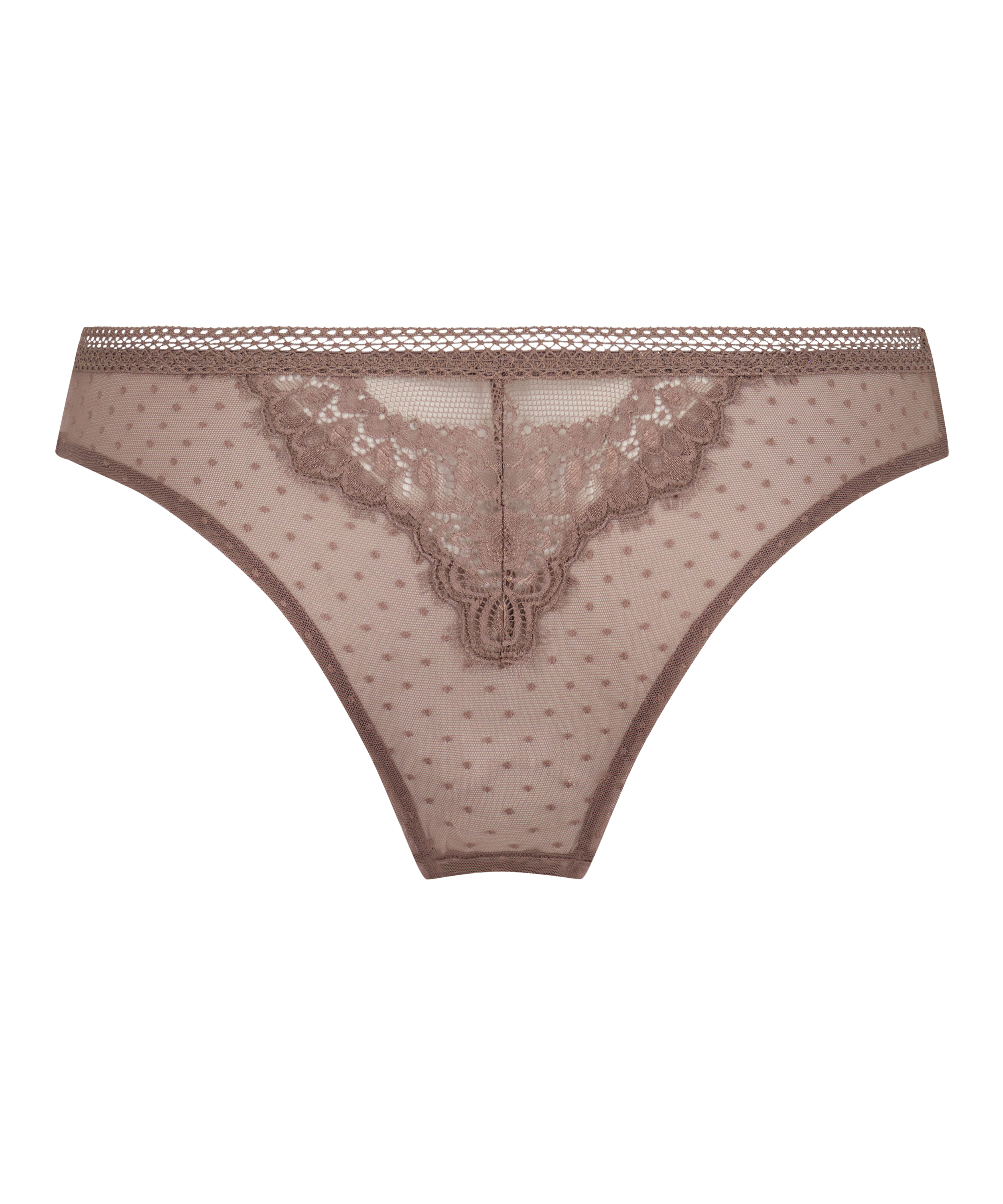 Slip br&eacute;silien Bessie, Marron, main