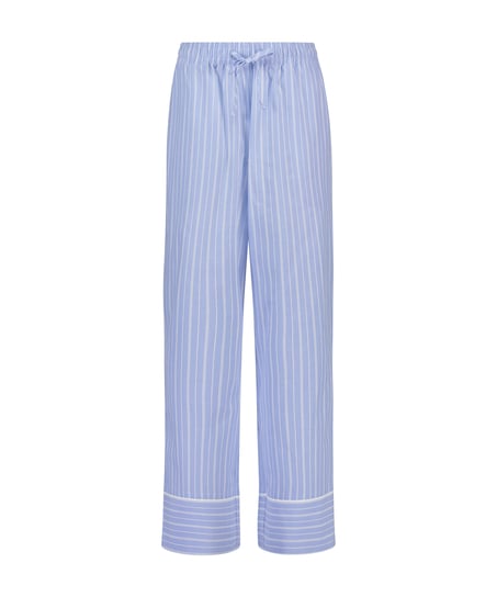 Pyjamahose Baumwolle, Blau