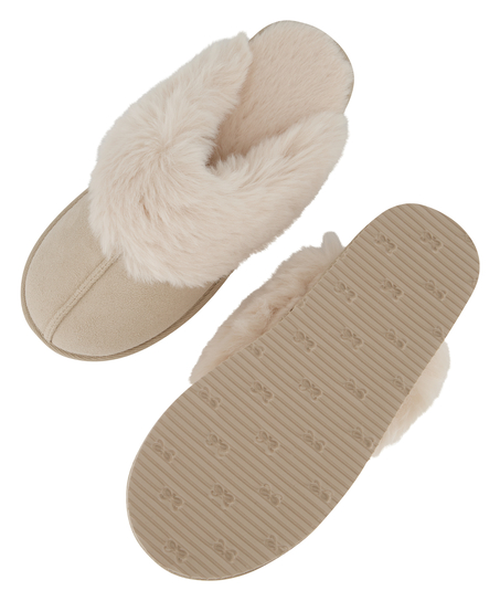 Pantoufles Suede, Beige