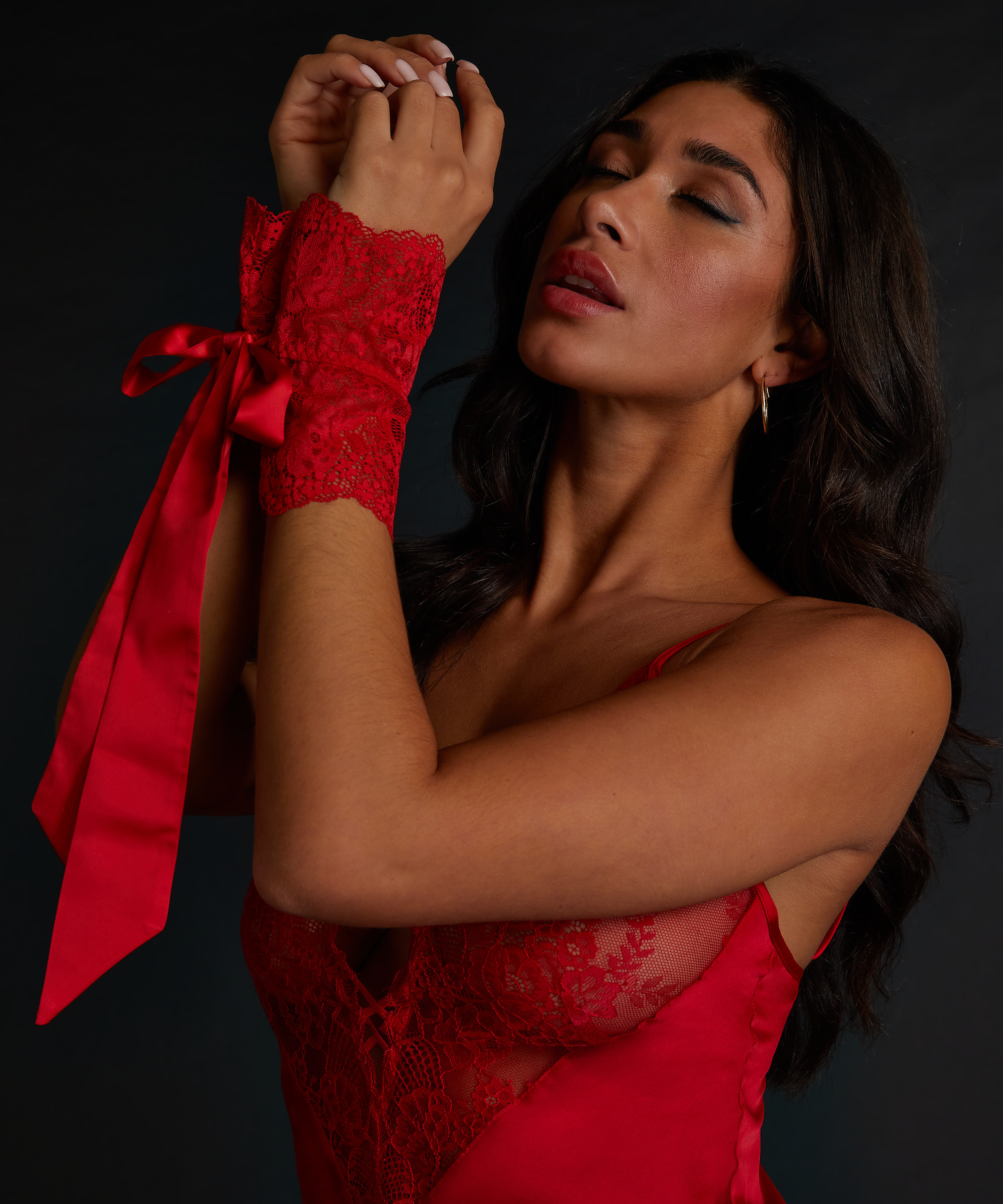 Handschellen Spitze, Rot, main