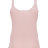Geripptes Cami mit Spitze, Rose