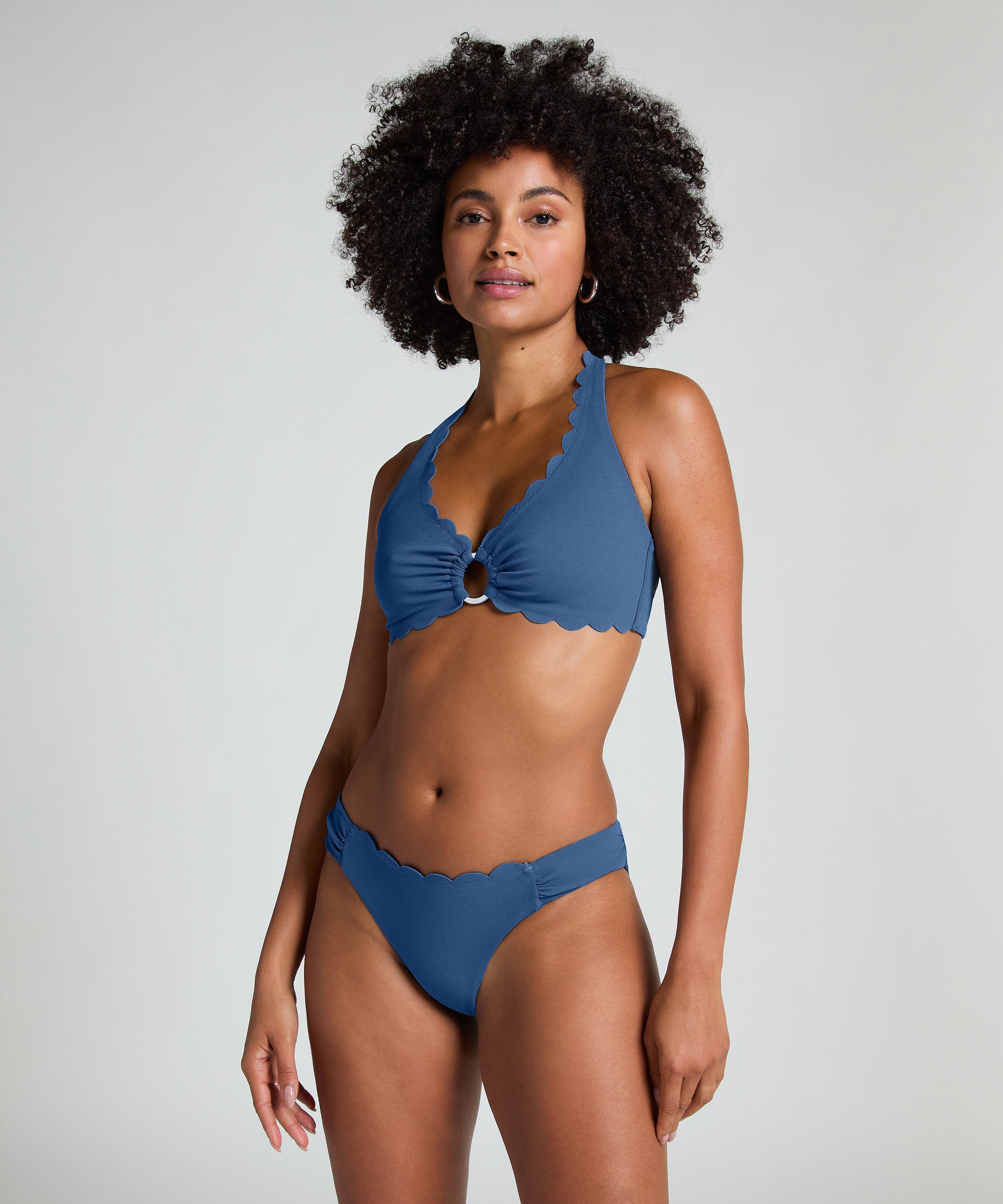 Bikini Slip Rio Scallop, Blau, main