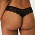 String Invisible Lace back, Noir