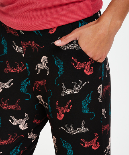 Petite Pyjamahose aus Jersey, Schwarz