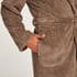 Bademantel Fleece, Beige