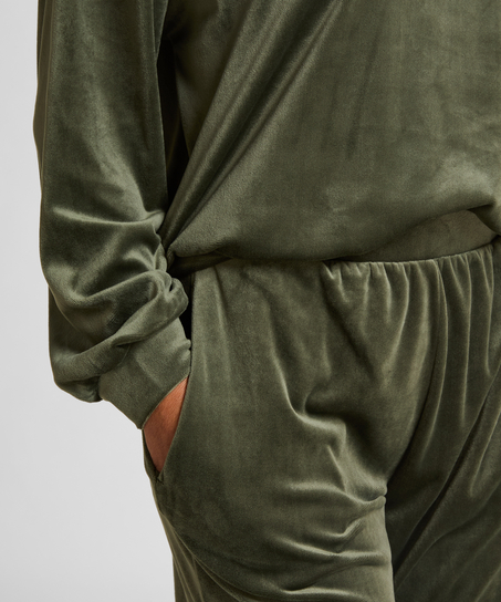 Pantalon de pyjama velours, Vert