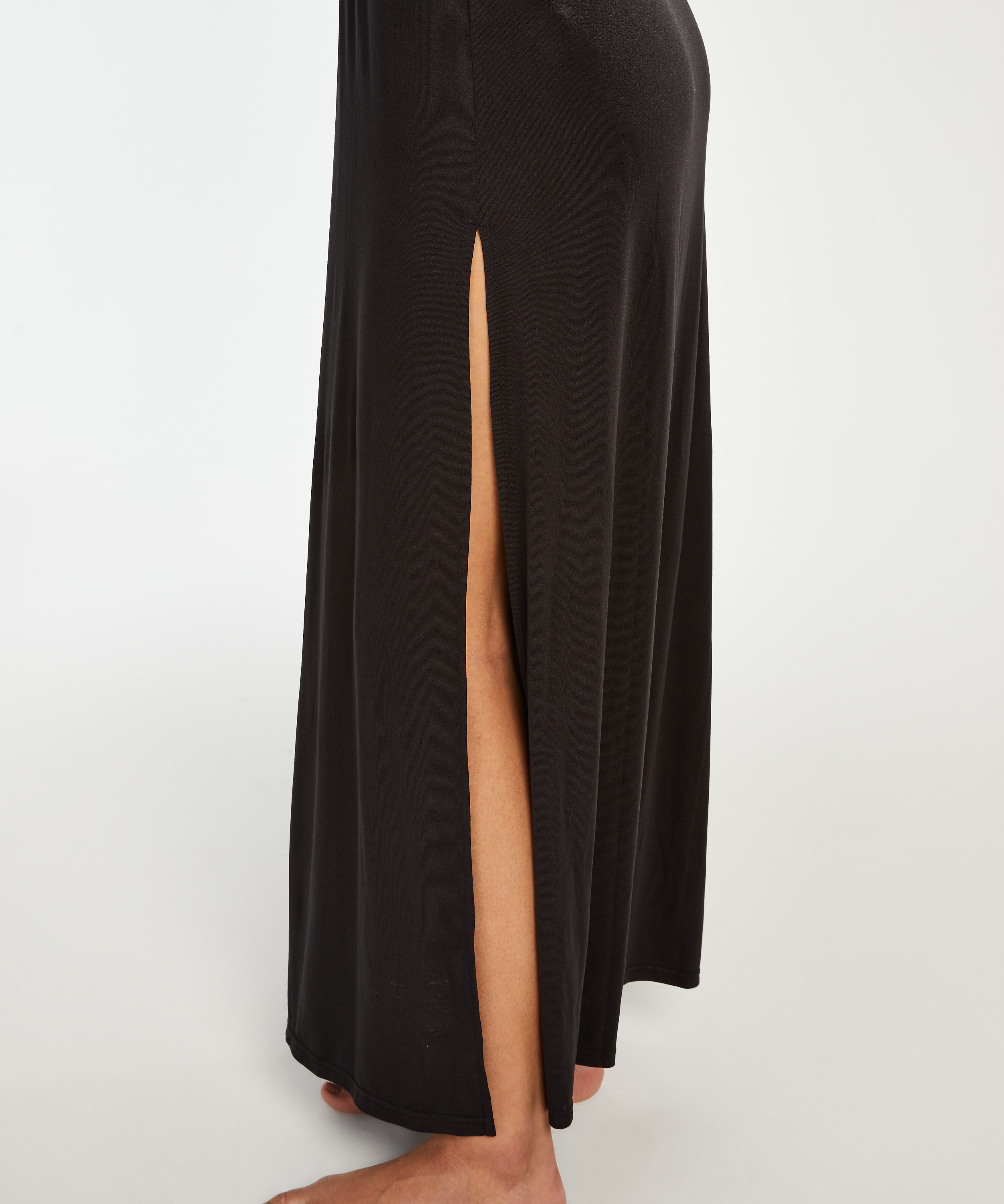 Robe de plage en jersey, Noir, main