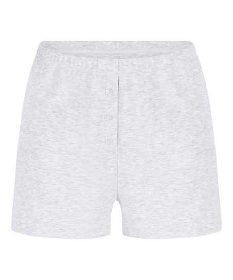 Pointelle-Shorts, Grau