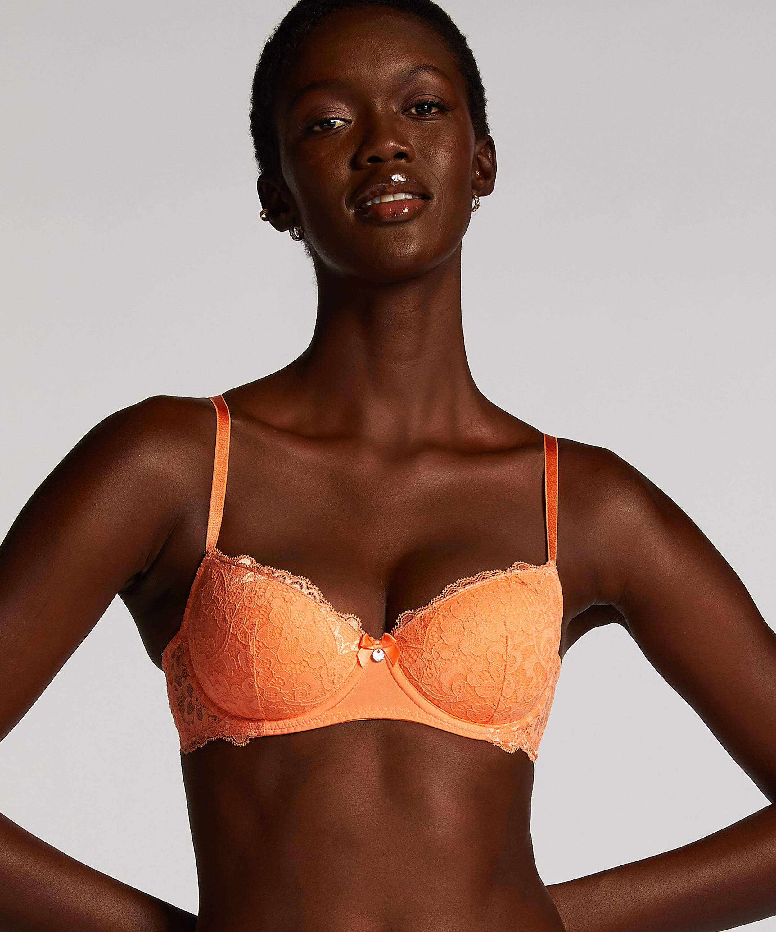 Soutien-gorge &agrave; armatures pr&eacute;form&eacute; Marine, Orange