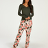 Haut de pyjama manches longues Jersey, Vert