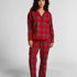 Pyjamatop aus Flanell, Rot