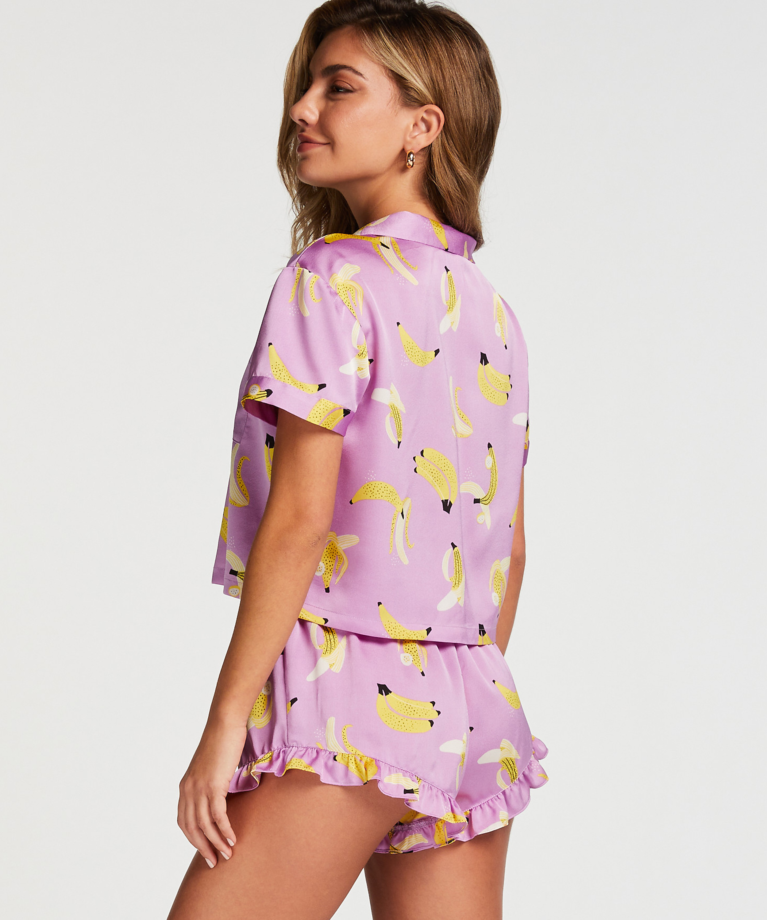 Satin Shorts, Violet, main