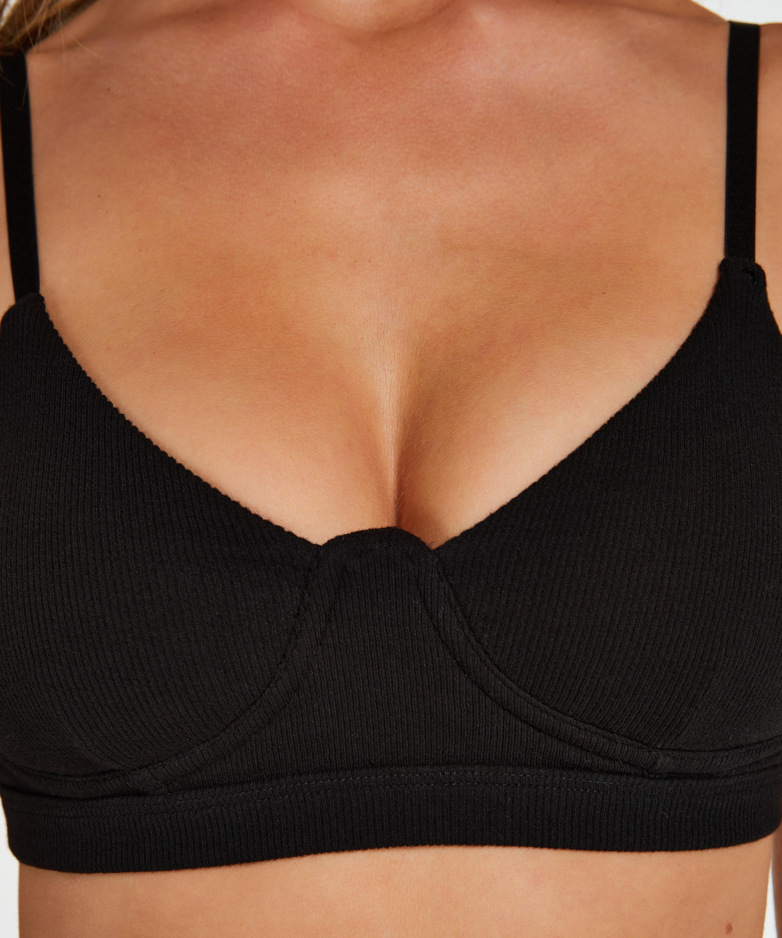 Bralette Rib Baddie, Schwarz, main