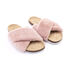 Pantoufles Fur Cross, Rose