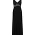 Slipdress Nora Lace Long, Schwarz