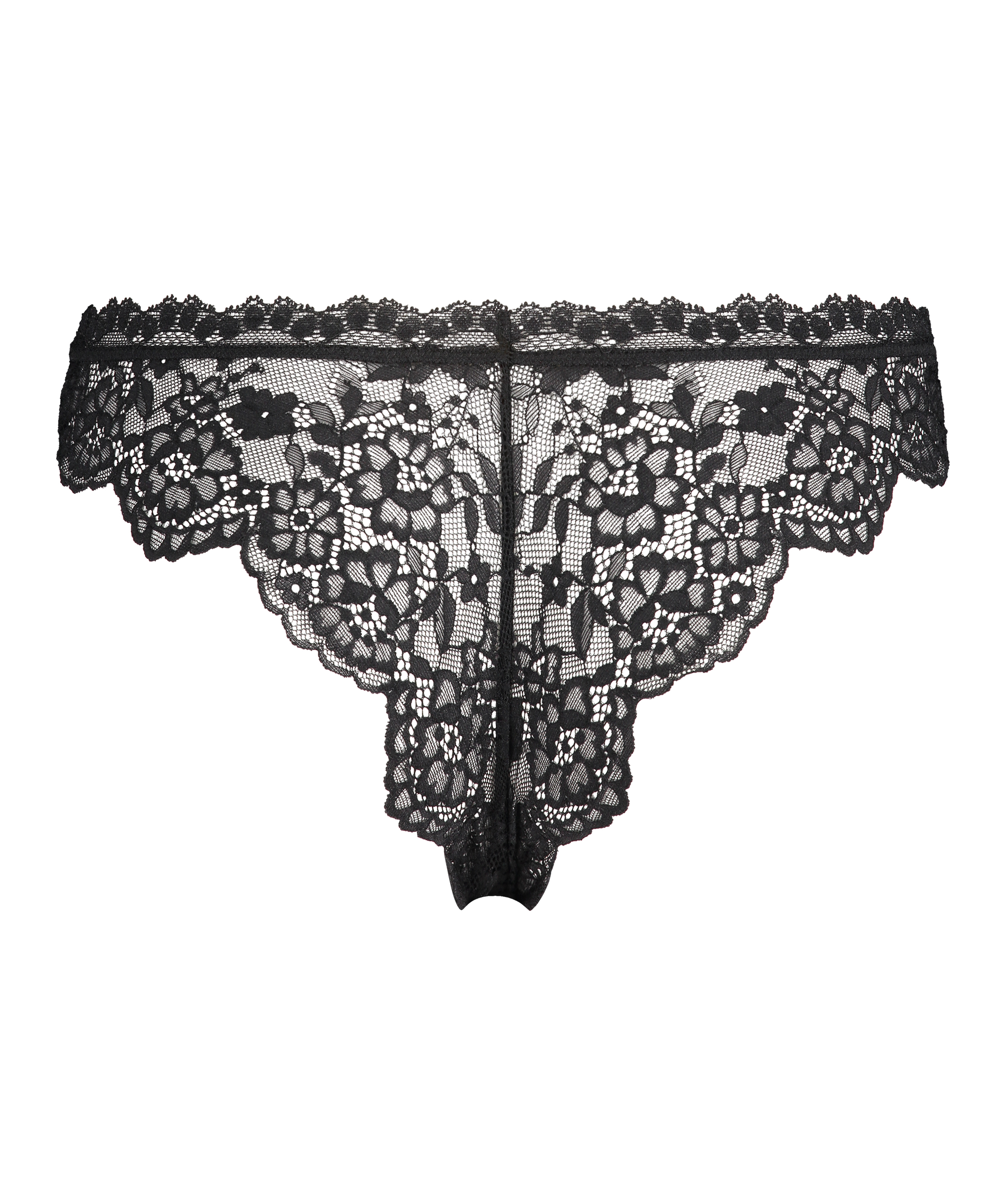 Slip br&eacute;silien Mila, Noir, main