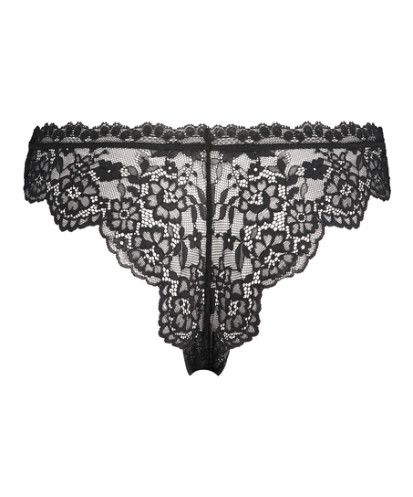 Slip br&eacute;silien Mila, Noir