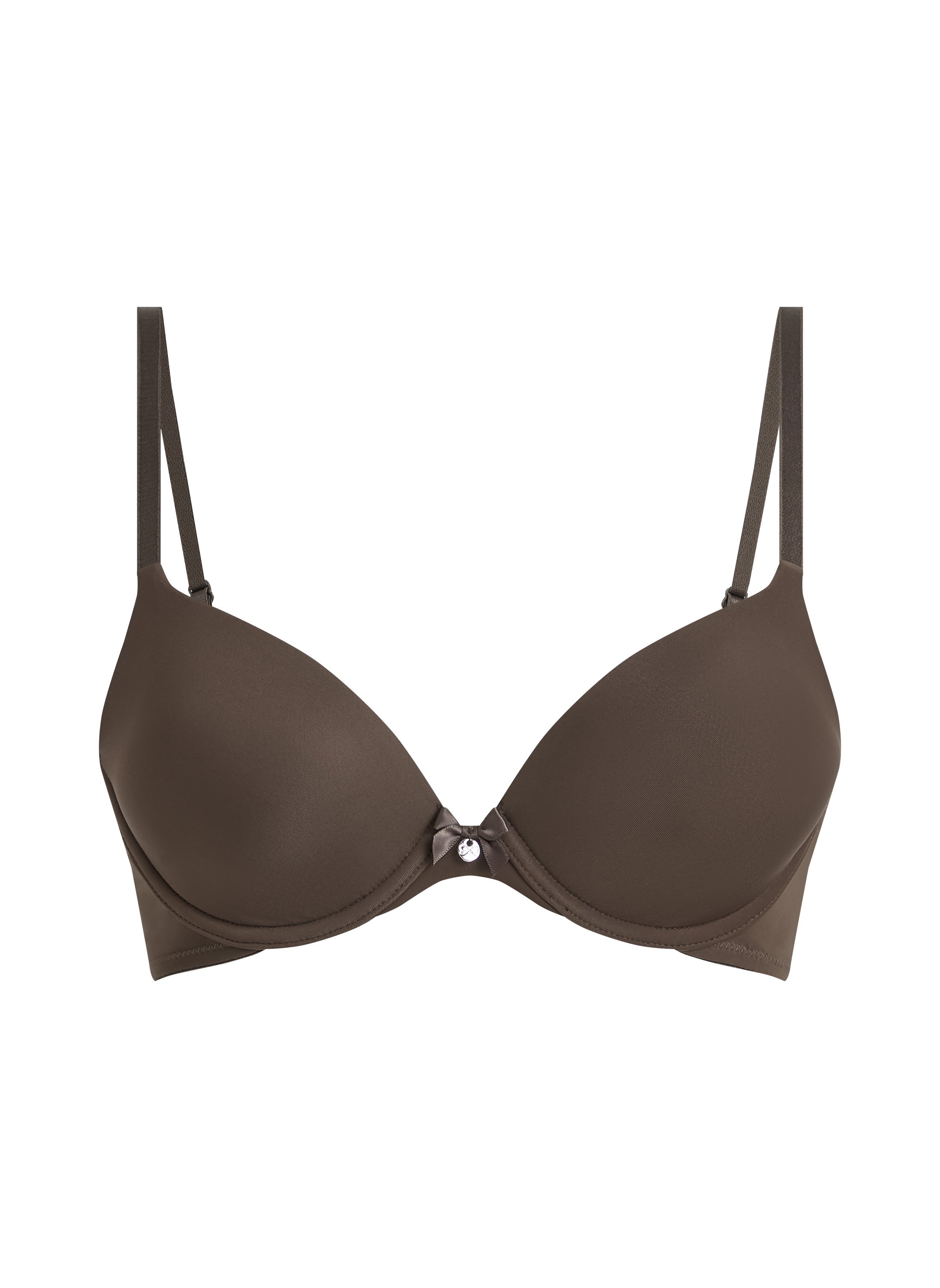 Soutien-gorge &agrave; armatures pr&eacute;form&eacute; Plunge, Marron, main