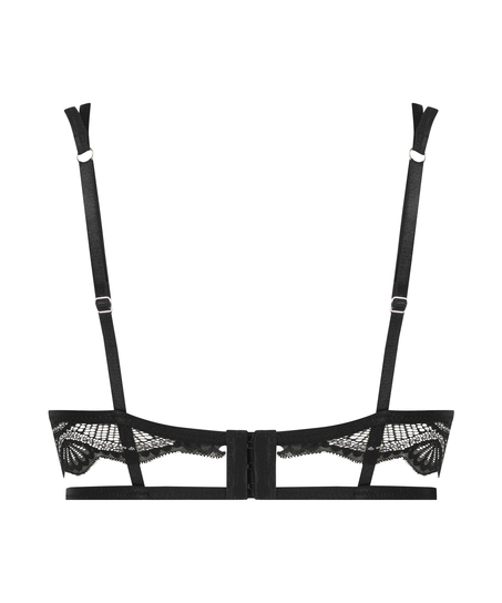 Soutien-gorge &agrave; armatures non-pr&eacute;form&eacute; longline Lyra, Noir