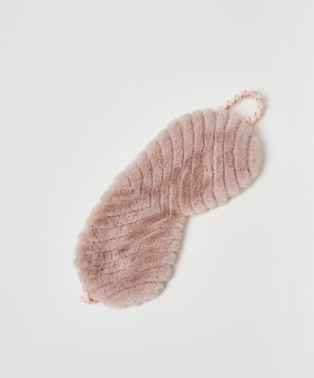 Kunstpelz-Schlafmaske, Grau