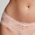 Slip br&eacute;silien V-shape Floral Mesh, Rose