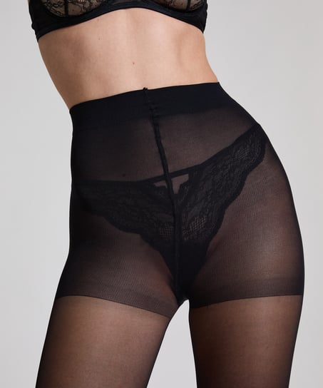 2 Paar Strumpfhosen 30 Denier, Schwarz