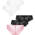 Lot de 5 slip brésilien invisible Lace Back, Rose