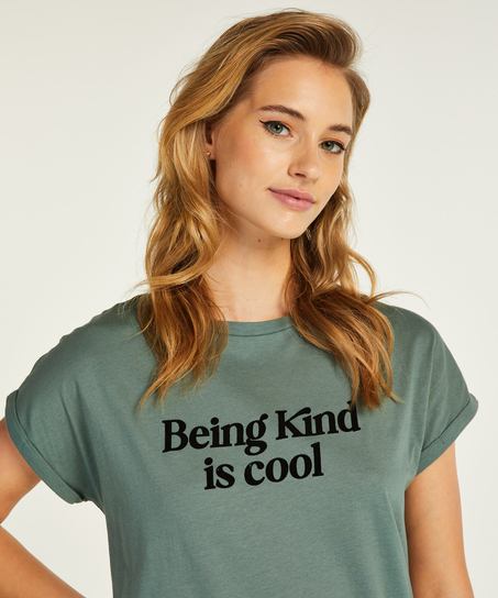 Nachthemd Rundhals, Grün