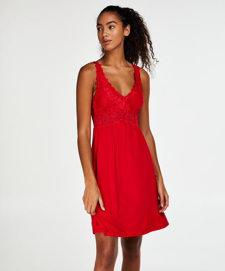 Nuisette Modal Lace, Rouge