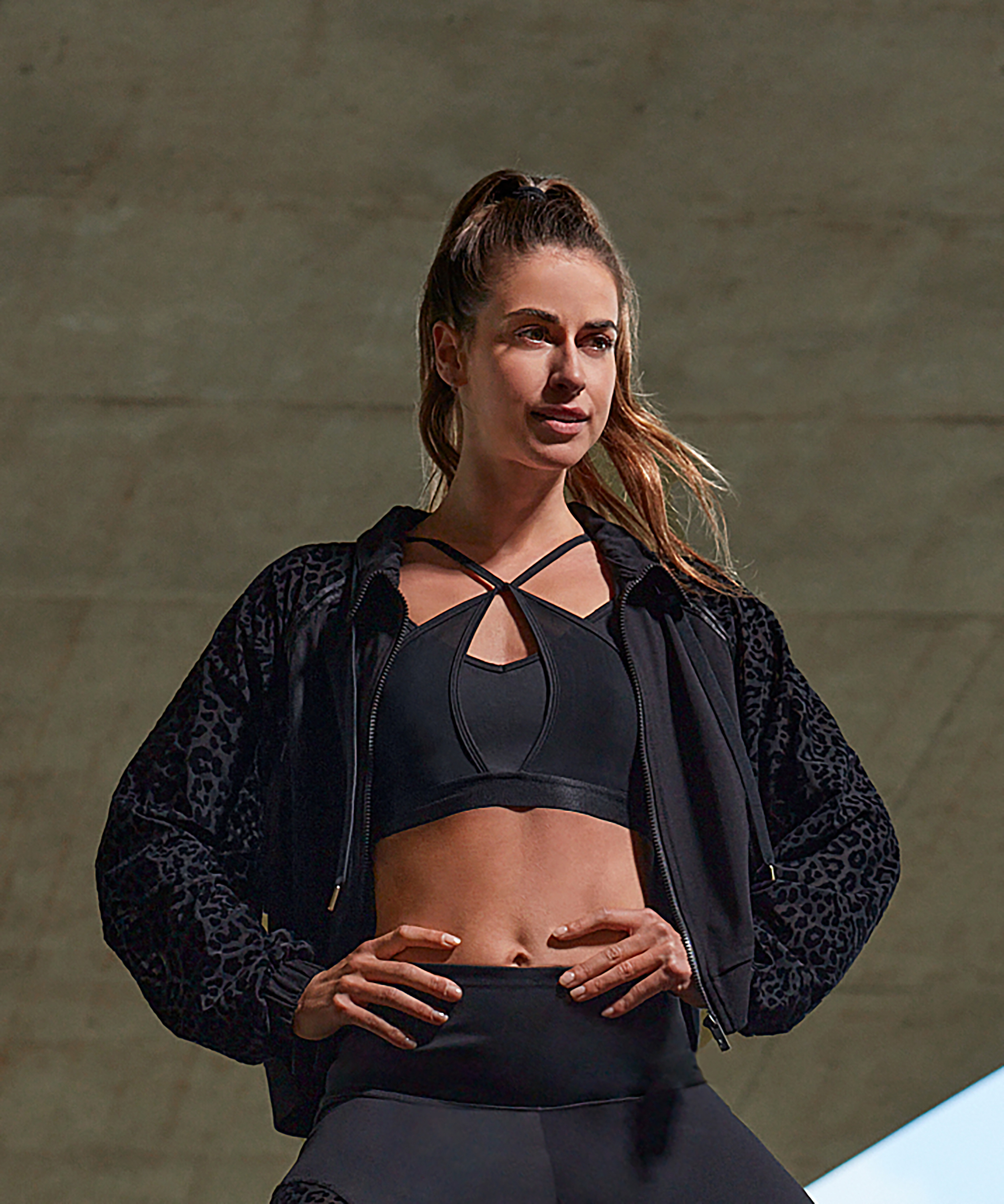 HKMX Jacke Leopard, Schwarz, main