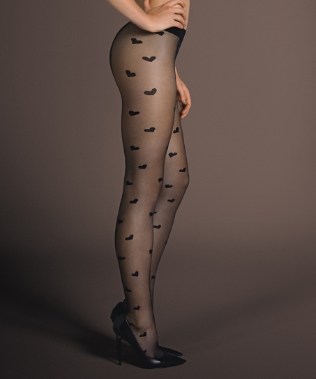 Tights Hearts, Schwarz
