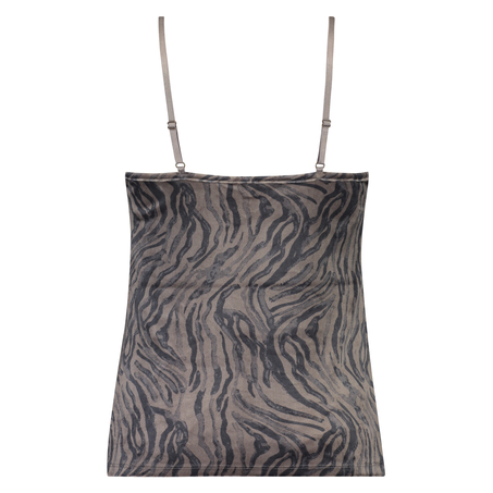 Cami Velours Zebra, Grau