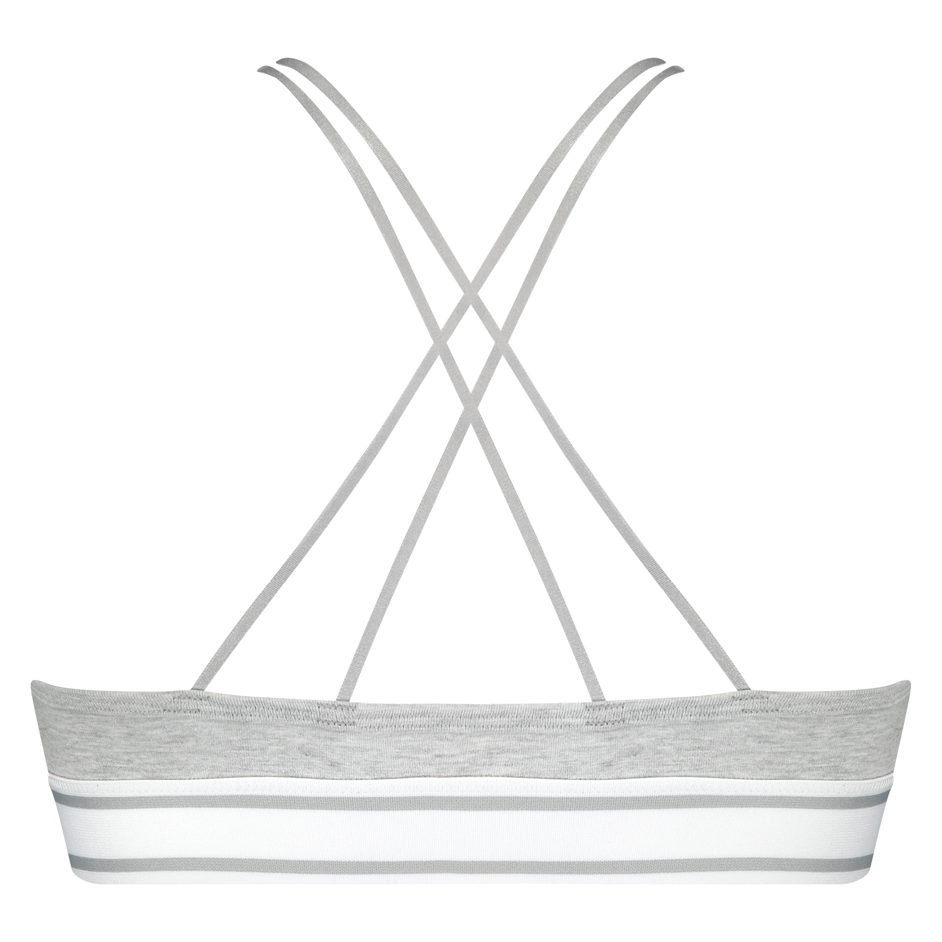 Brassière triangulaire moulée Coton Casey, Gris, main