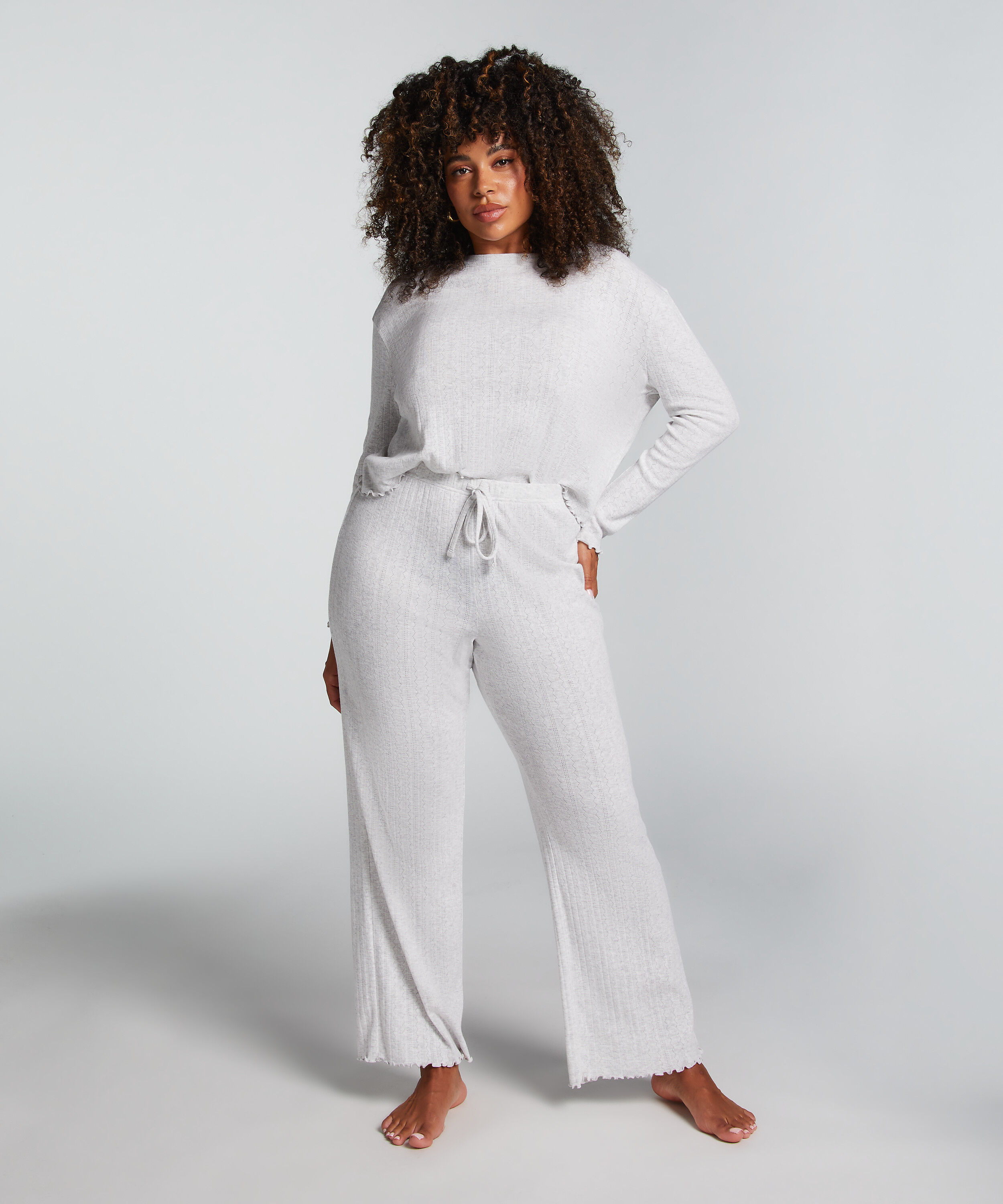 Pyjamahosen Pointelle, Beige