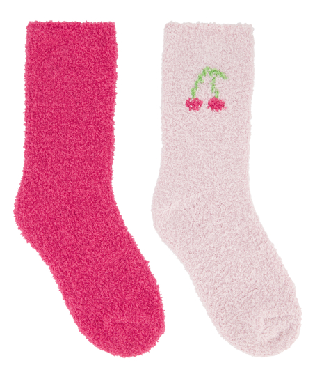 Lot de 2 Paires de Chaussettes Cosy, Rose